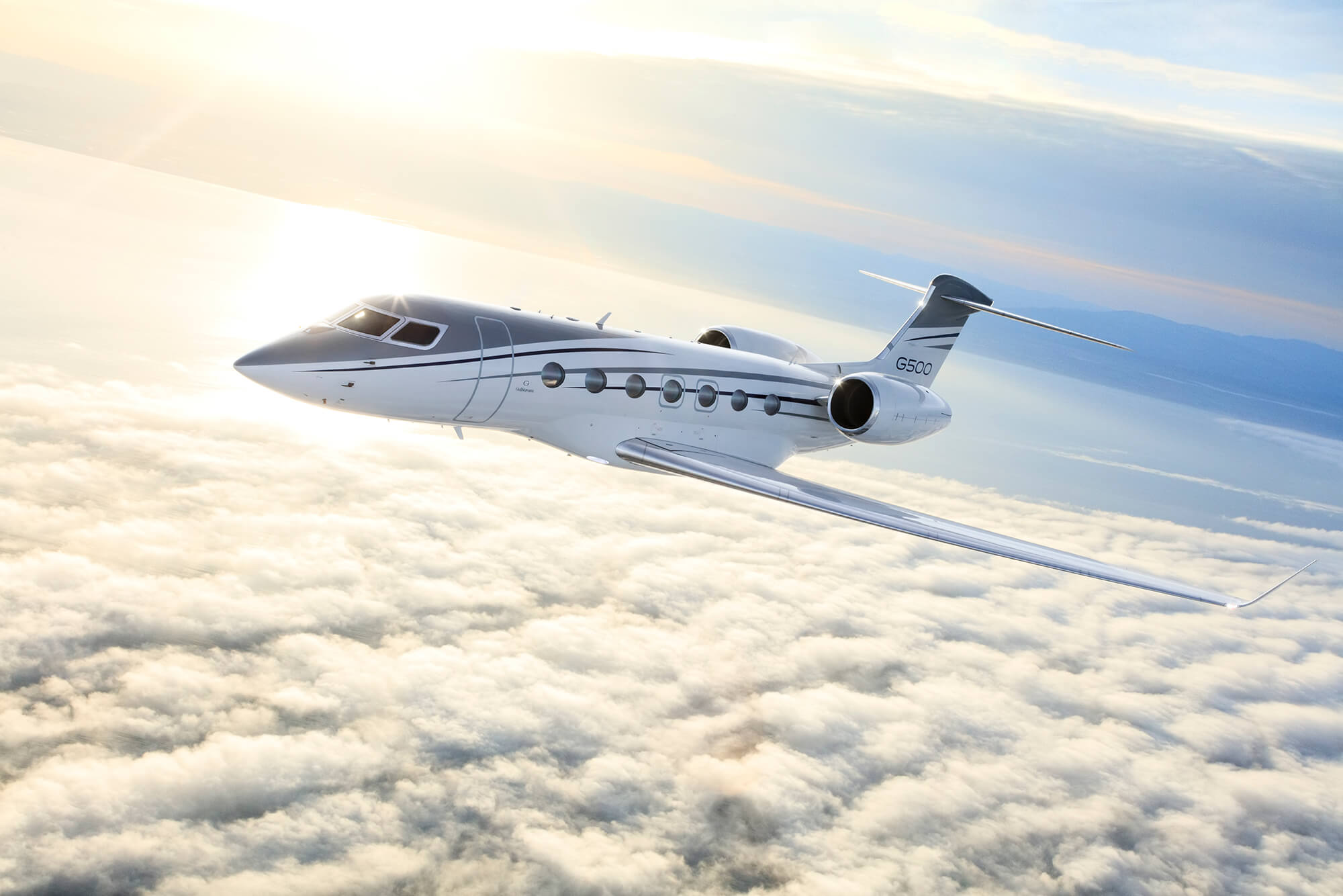 Gulfstream G500 em foto oficial em voo
