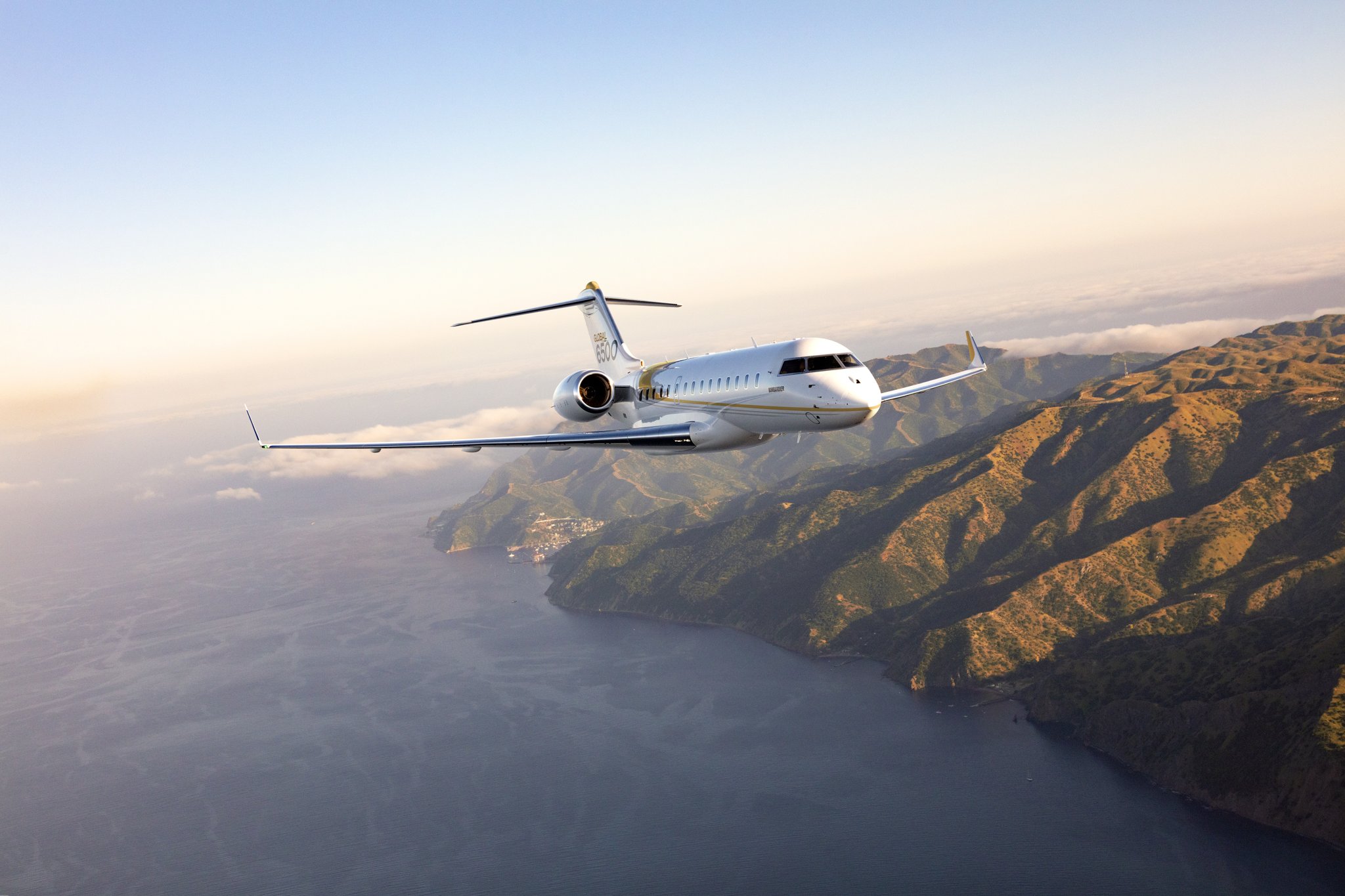 Bombardier Global 6000 em voo, foto oficial do fabricante