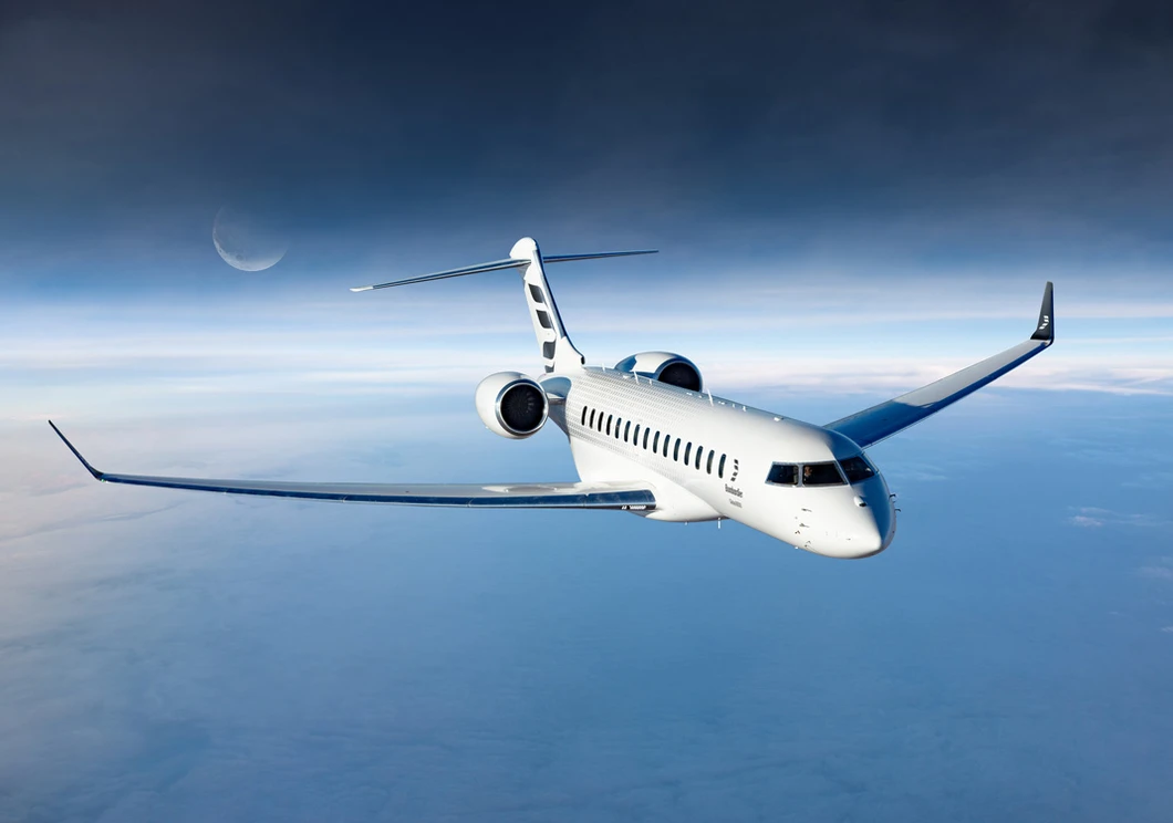 Bombardier Global 8000 em foto oficial da aeronave